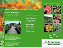 Tablet Screenshot of baumschule-schumann.de